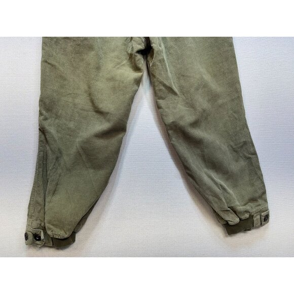 Bershka Womens Corduroy Capri Knee Pants Olive Green Size 8 (EUR 38) Made In Spa - Picture 12 of 12